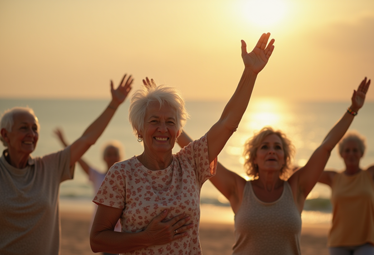 Інструктор йоги навчає дихальним технікам